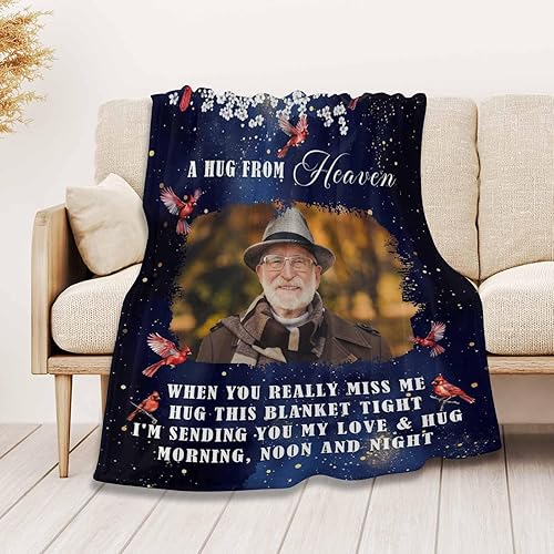 Miniatura 5 de MyPupSocks Manta de condolencia personalizada con imagen, manta de abrazo personalizada para regalo de duelo y duelo, personalizable en memoria de