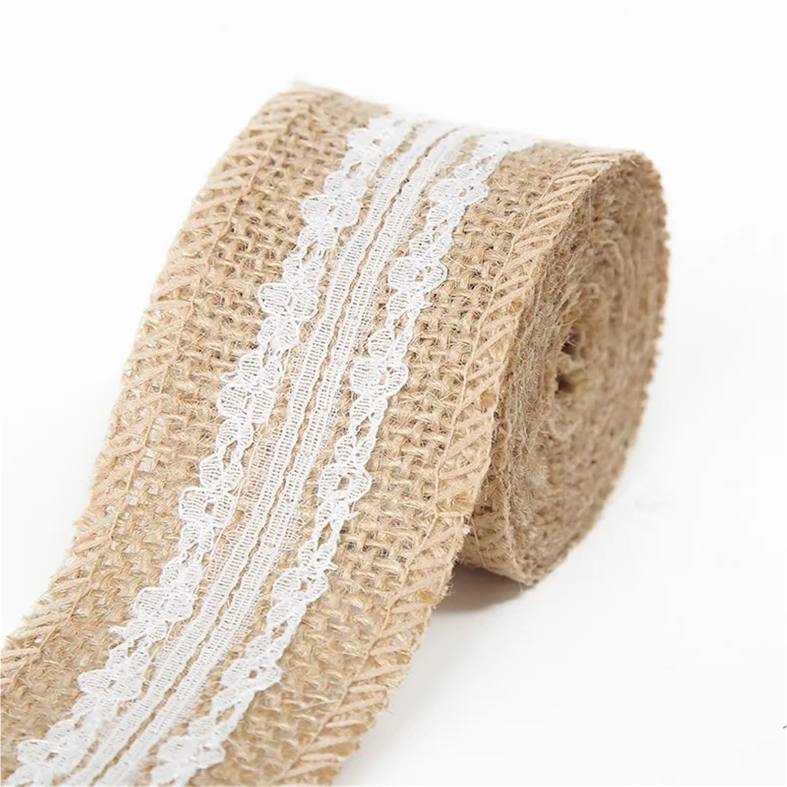 Jute Burlap Ribbon, Jute Burlap Ribbon White Lace Trim 1-10m