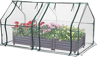 Mini Greenhouse Portable for Raised Garden Bed Green House for Indoor Outdoor Patios Backyard, 71”×36”×36”