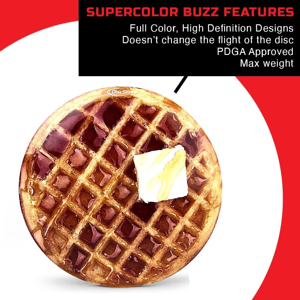 Discraft ESP Buzzz Supercolor Midrange Disc Golf Disc - Custom Design Discraft Discs - Straight Flying and Great for All Skill Levels - Free Mini Marker Included