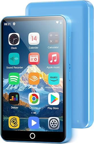 Reproductor MP3 de 80 GB con Bluetooth y WiFi, Oilsky 4.0 pulgadas IPS pantalla táctil reproductor MP3 con altavoz, reproductor de música con