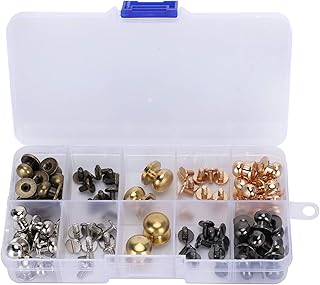 Rebite de cabeça de monge, rebite rápido, tampa dupla, rebite tubular para decoração de rebites de couro, rebites para artesanato em couro faça você mesmo