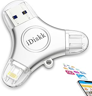 iDiskk 256GB Memory Stick for iPhone Photo-Stick-for-iPhone MFi Certified Flash Drive for Android Samsung/Google Photo Storage, One-Click Photo and Video Backup for Android/iOS/OS/Windows