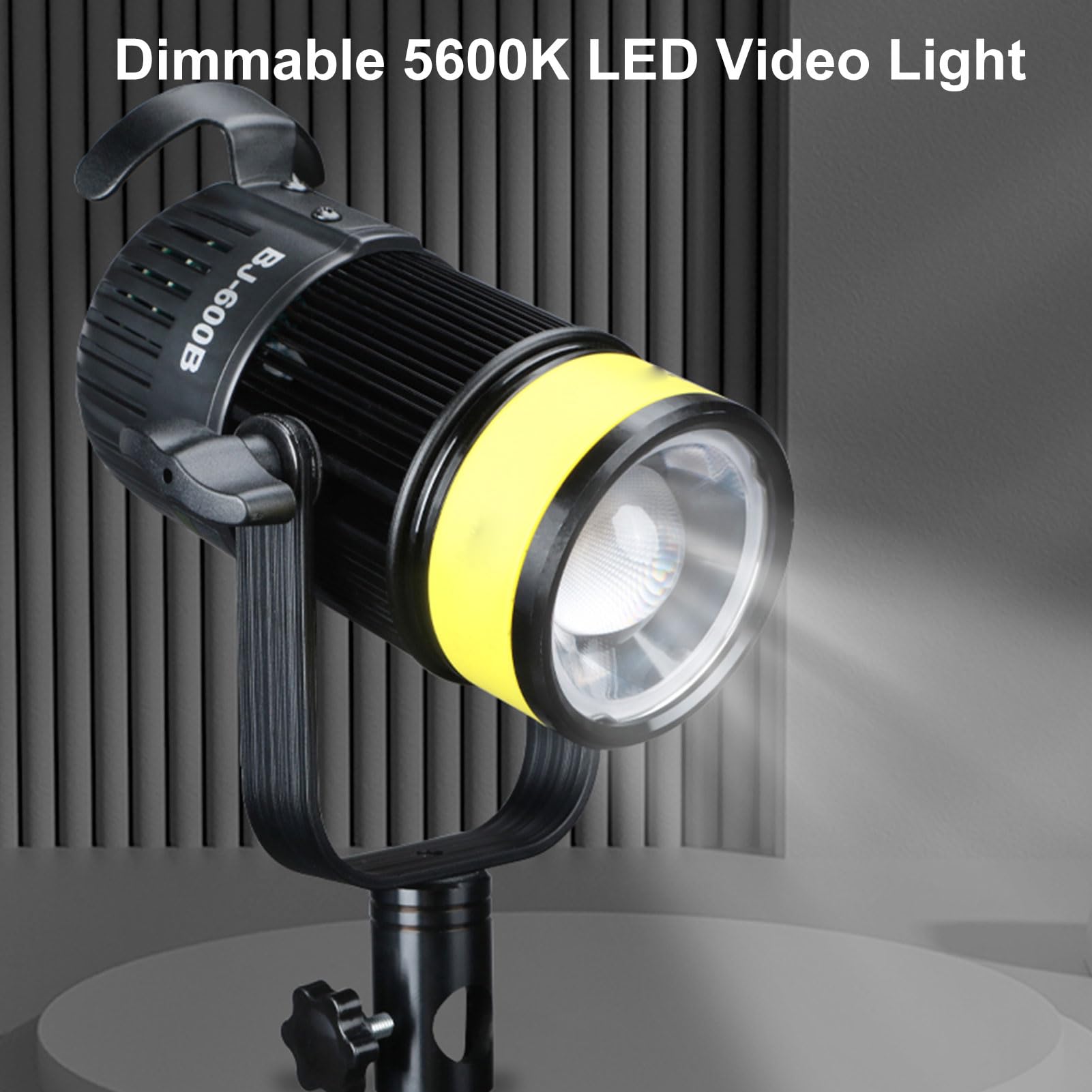 Lazmin112 Wideo LED, 35 000 Luksów 5600 K CRI 96+ Możliwość Przyciemniania Oświetlenie Fotograficzne z Regulowanym Kątem świecenia, do Portretowej Biżuterii Fotografia Produktowa (Wtyczka UE 800 W)