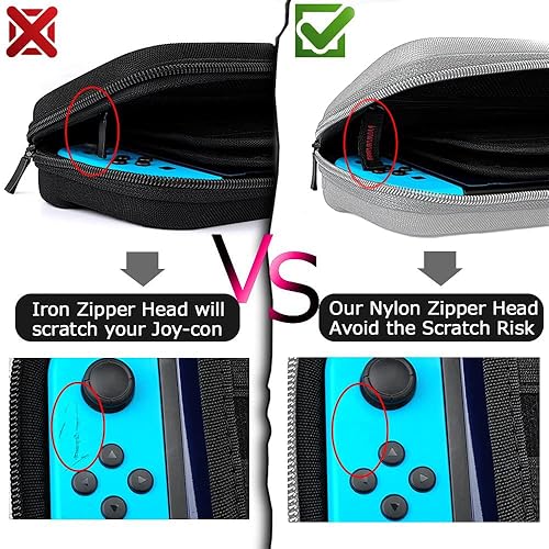 Miniatura 5 de daydayup Funda de transporte para Nintendo SwitchSwitch OLED - Funda de viaje portátil rígida de protección gris para consola y accesorios