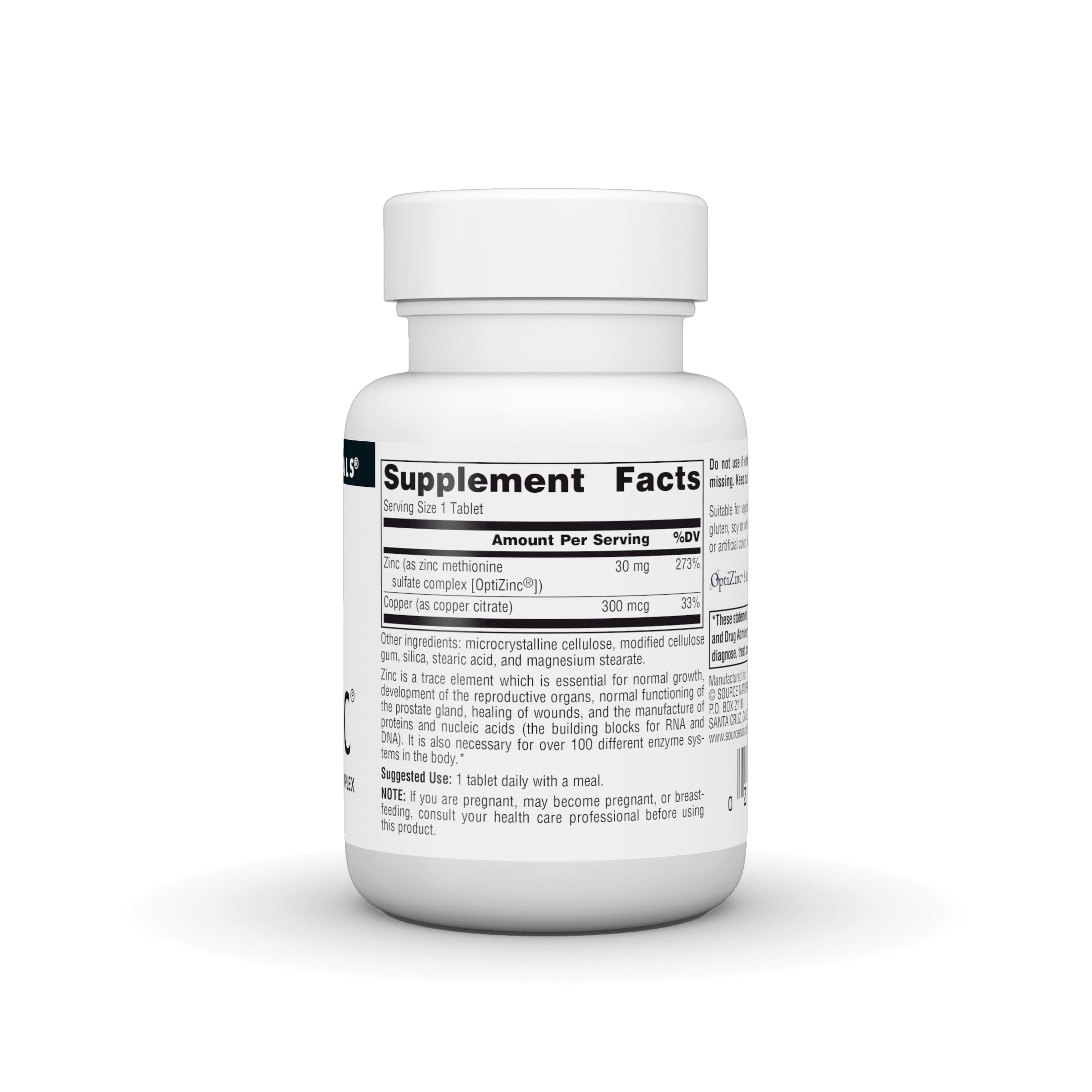 Source Naturals OptiZinc, Zinc Methionine Sulfate Complex - 60 Tablets — Amazon image 3