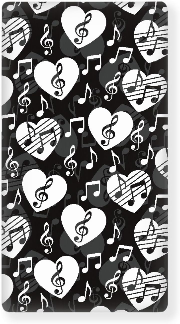 Love Music Notes Baby Crib Sheets for Boys Girls Black Fitted Crib Sheet for Standard Crib and Toddler Mattress Cute Baby Mattress Sheets Toddler Bed Sheet 52x28x8 in