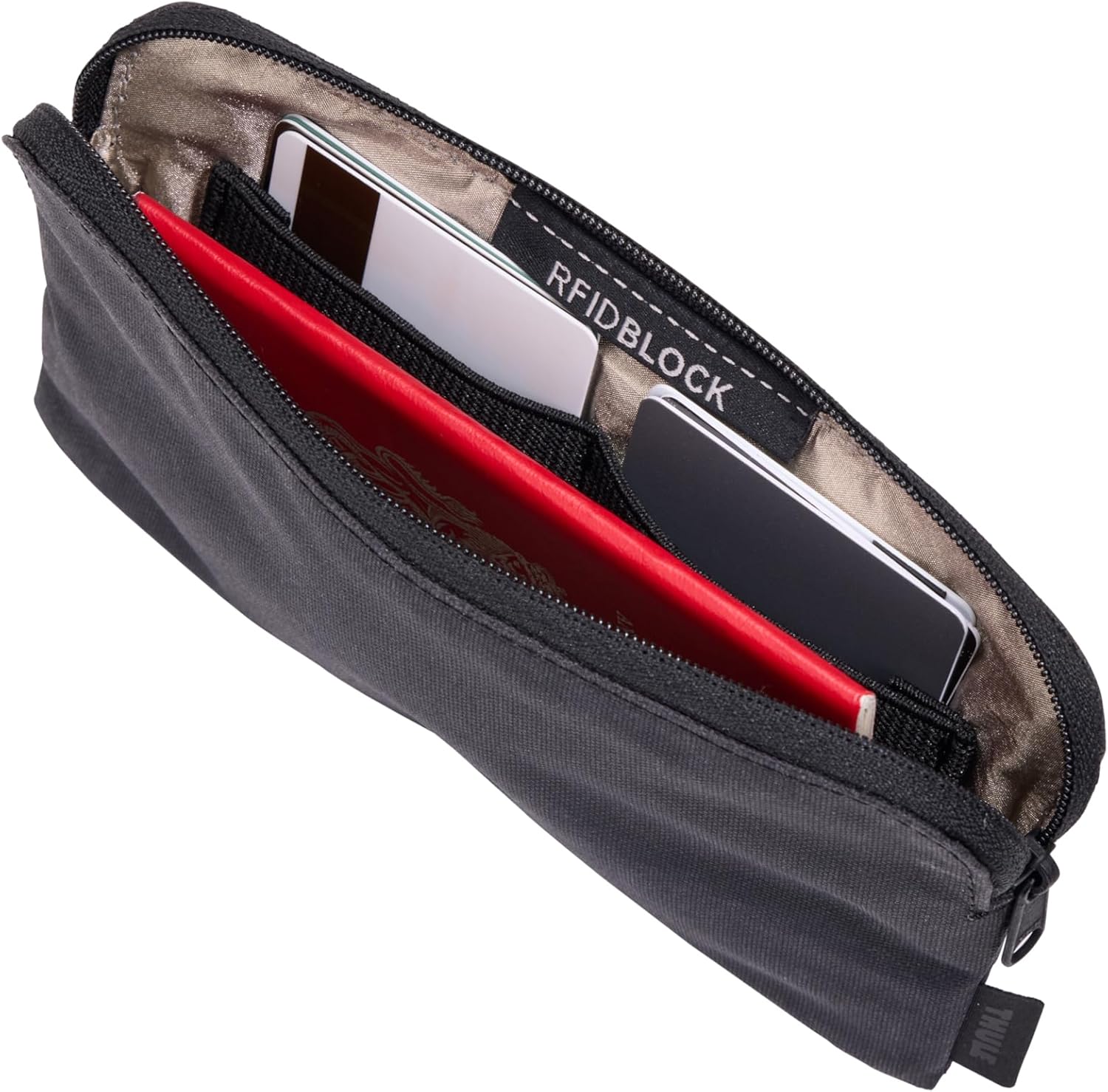 Thule Aion Travel Organizer - 2-in-1 Pouch Includes Travel Wallet and Electronics Bag - RFID Blocking Zipper Pouch - Internal Pockets to Stay Organized - 100% Recycled Waxed PFC-Free Fabric