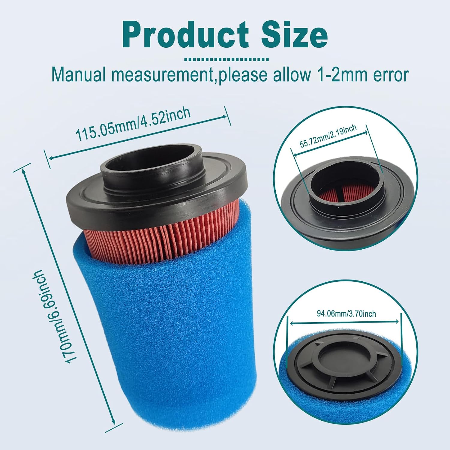 QYMOTO CFMOTO Air Filter High Performance 0800-112000 Compatible with CFMOTO Uforce Zforce 500 800 EX Z5 Z8,Cforce 400 500 500 S 600(2019-2022) 800 XC X8