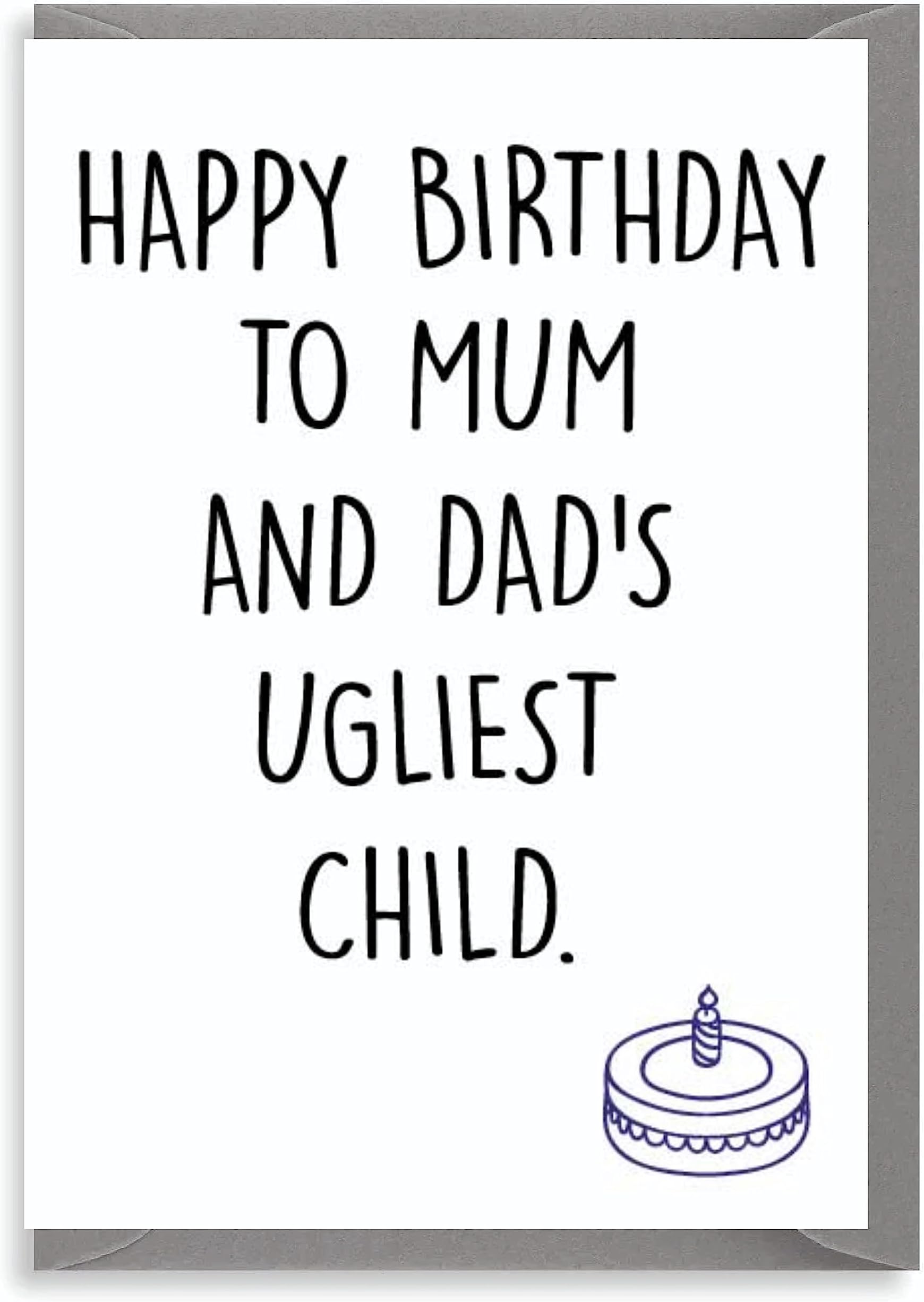 Cheeky Chops Funny Rude Cards - Birthday/Brother/Sister/Friend - Least Ugly Child - JS390