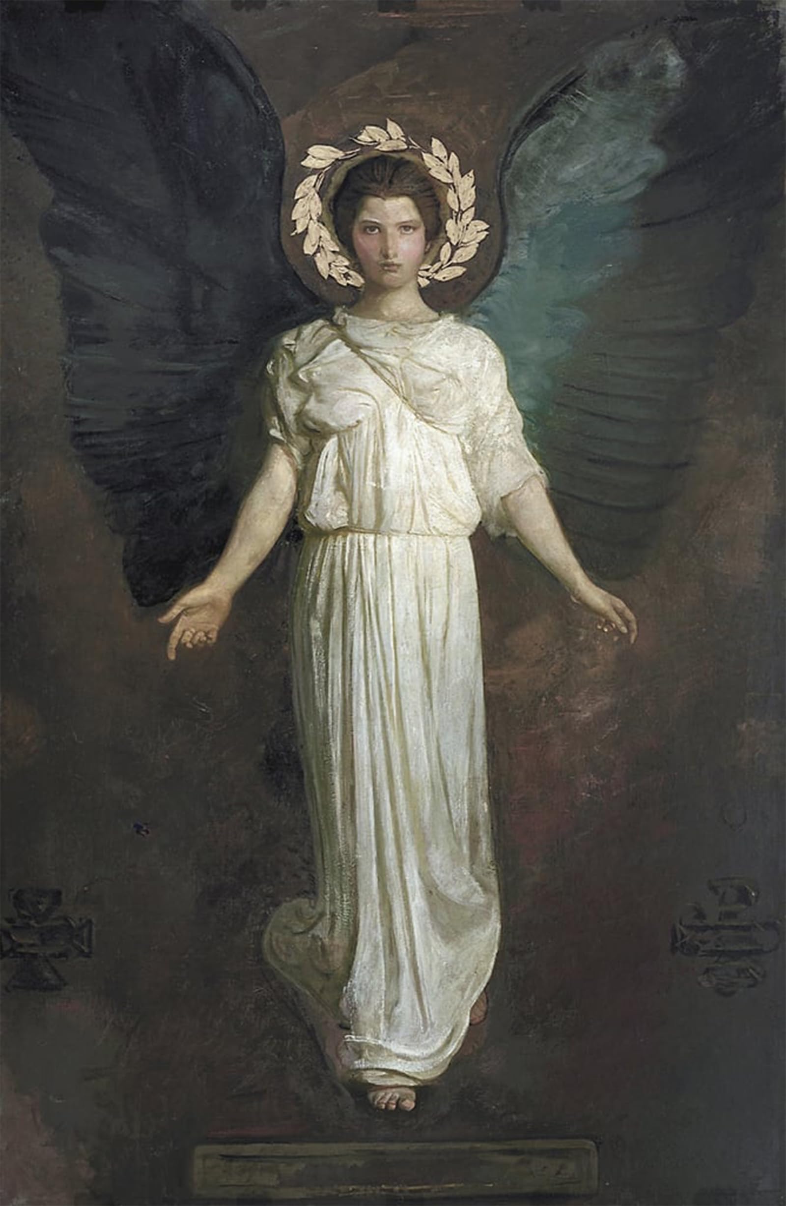 ARTXLXXBN Famous Prints Artwork Pictures Poster Painting Art a Winged Figure by Abbott Handerson Thayer Artwork Landscape Pictures for Home Decor 60x90cm