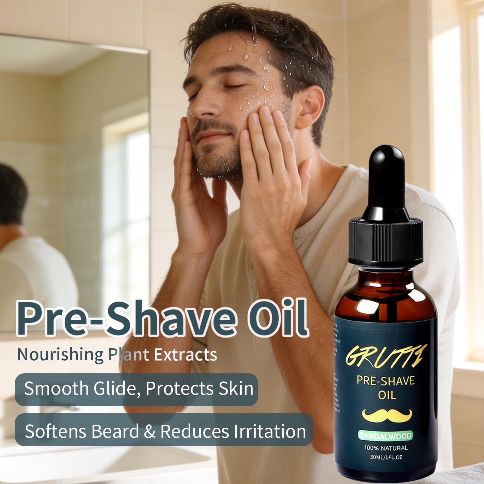 Kit de cuidado de barba para hombre con Aceite previo al afeitado, bálsamo de barba, crema después del afeitado, cepillo de barba, peine, tijeras, peine estilizador, bufanda y bolsa de almacenamiento