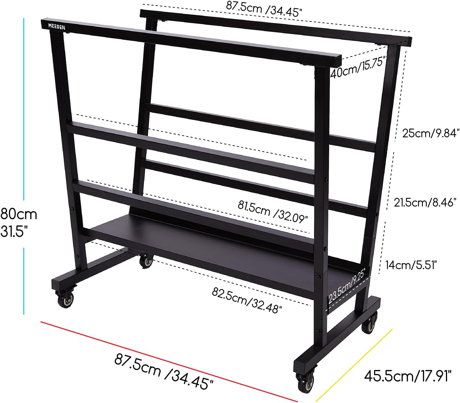 MEEDEN Art Storage Print Rack: 110 lb Capacity Metal Art Print Display Rack