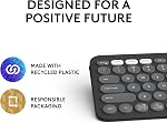 Logitech Pebble Keys 2 K380s, Multi-Device Bluetooth Wireless Keyboard with Customizable Shortcuts, Slim and Portable, Easy-Switch for Windows, macOS, iPadOS, Android, Chrome OS - Tonal Graphite