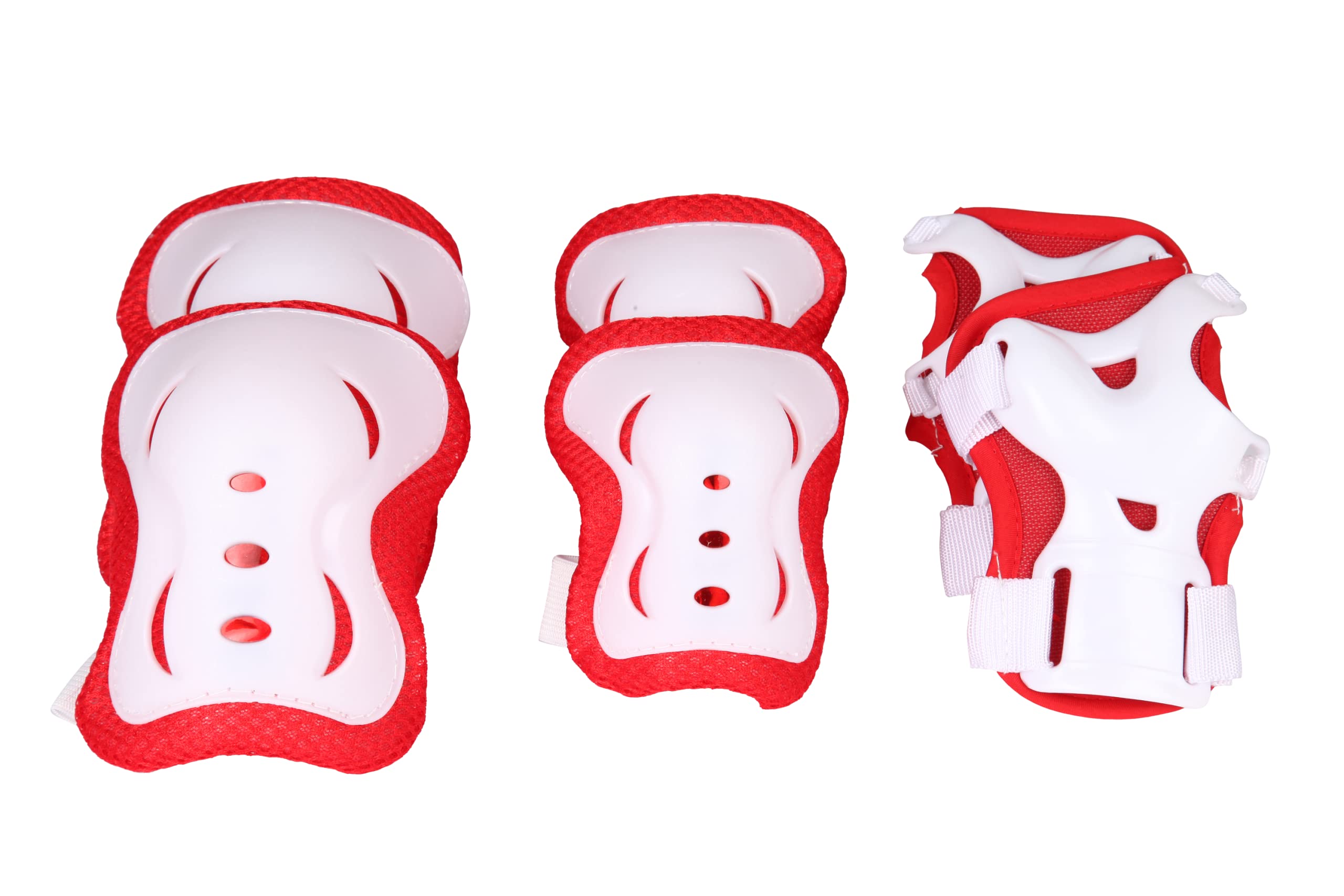 AIRAVAT Skating Guard, Cycling Protection Set, Protective Skating Guard Kit, Multi Sport Gear with 1 Pair Knee Support, Elbow Support, Palm Support (Small - 3 Year to 6 Year, White Red Color) (B0BHL83611) Amazon Price History, Amazon Price Tracker