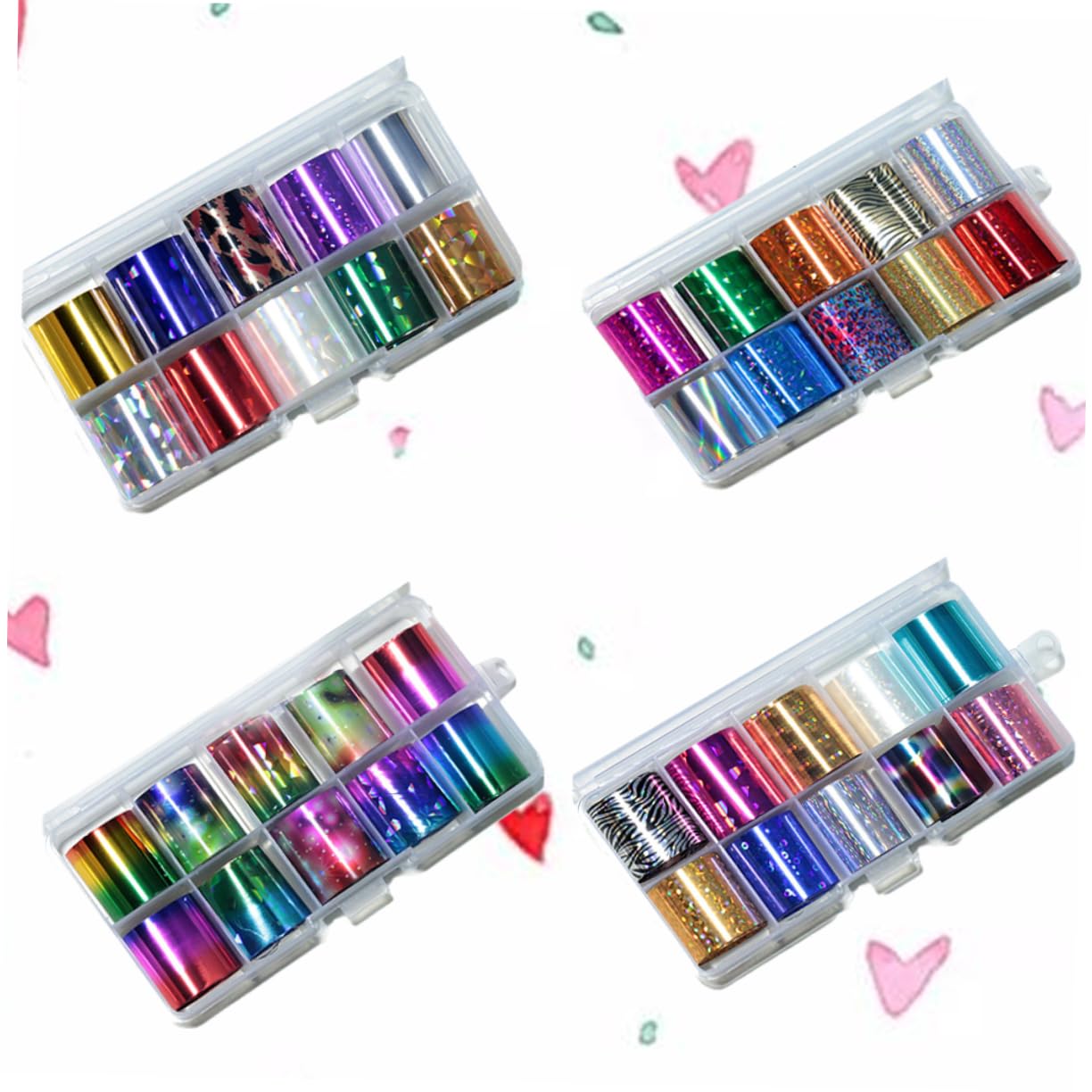 Ipetboom 12juegos Pegatinas De Uñas Patrón De Estrellado Accesorios De Manicura y Estilos Para Eventos y Uso Profesional