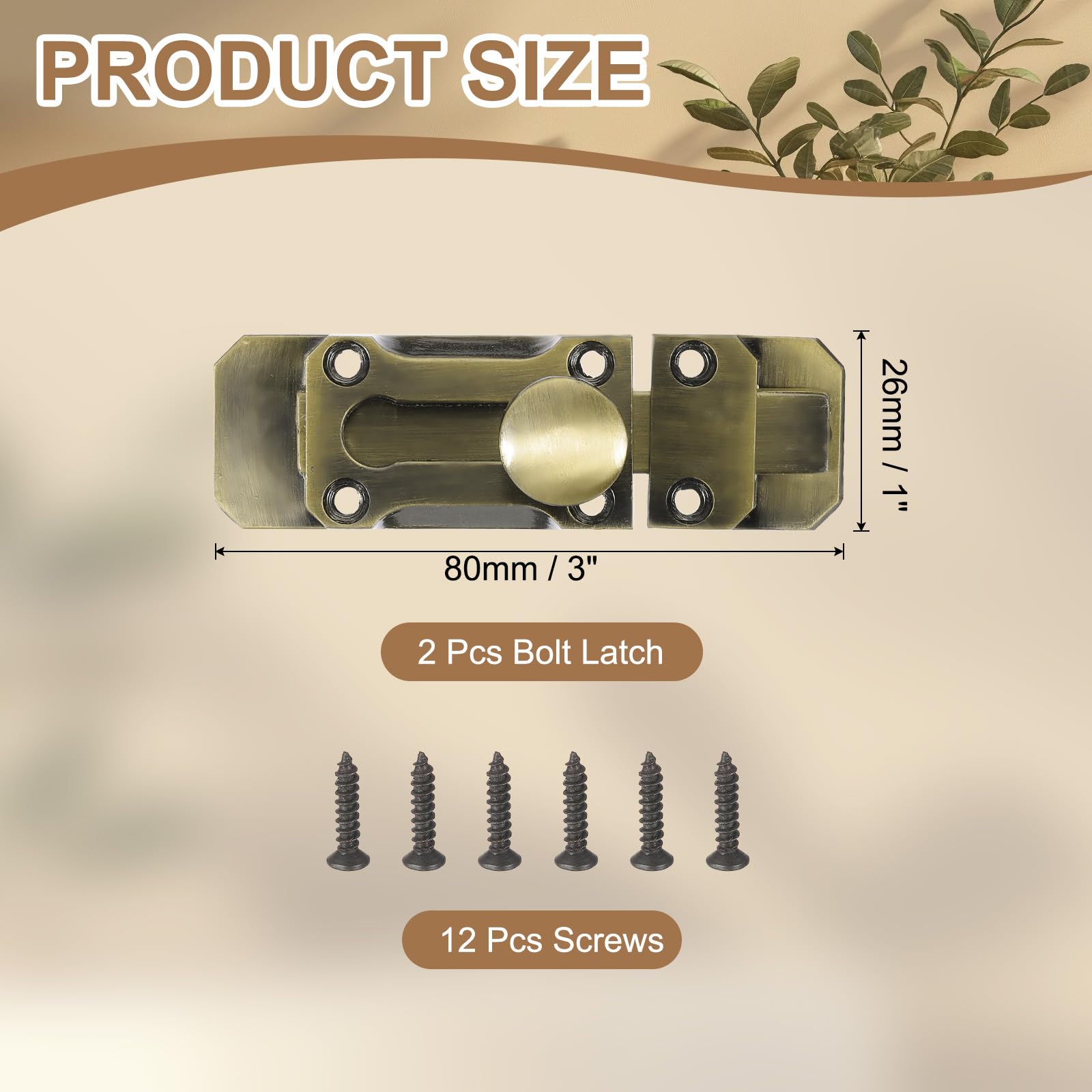 PATIKIL Barrel Bolt Latch - Image 2
