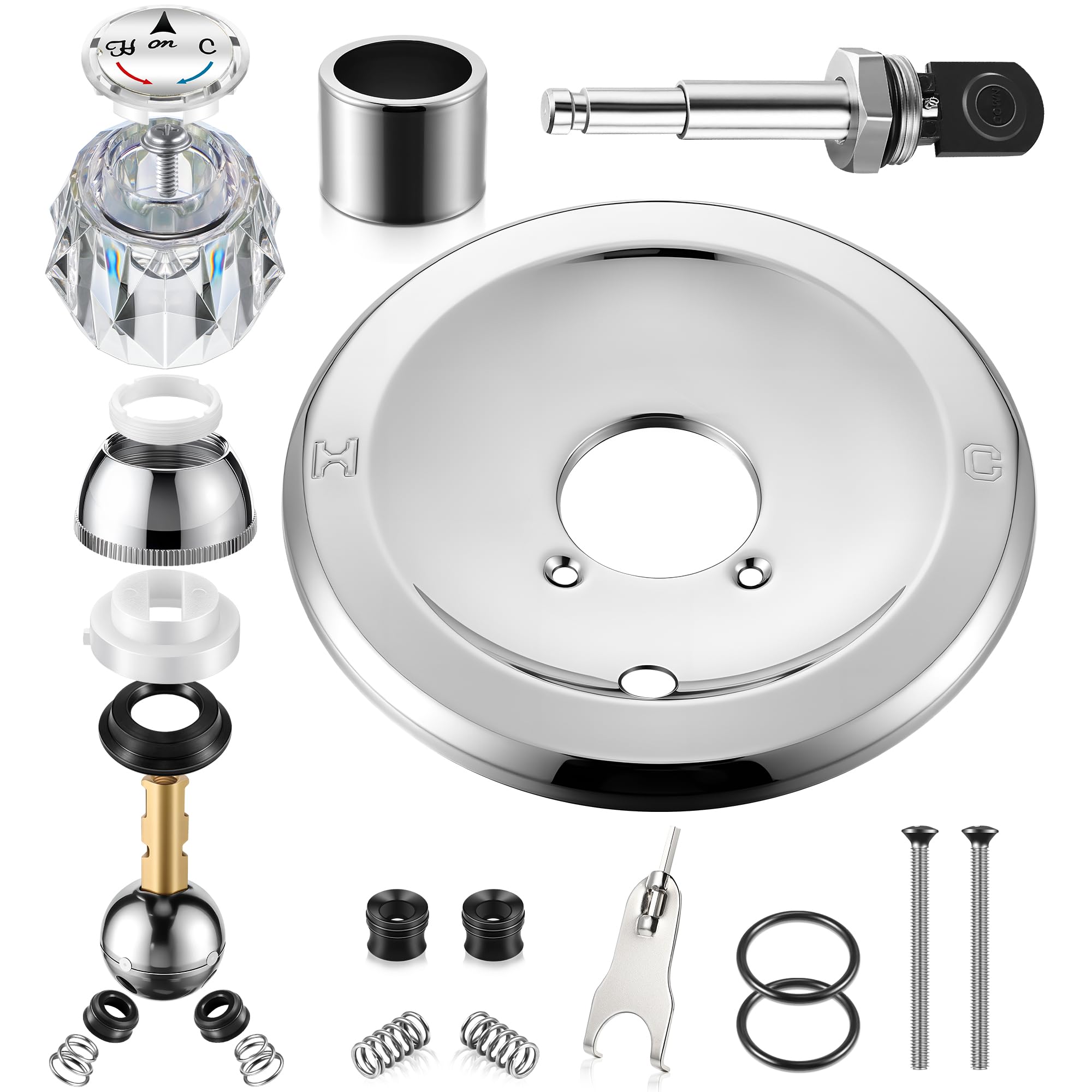 Avenuebool Valve Trim Repair Kit for Delta RP6046, Knob, Chrome