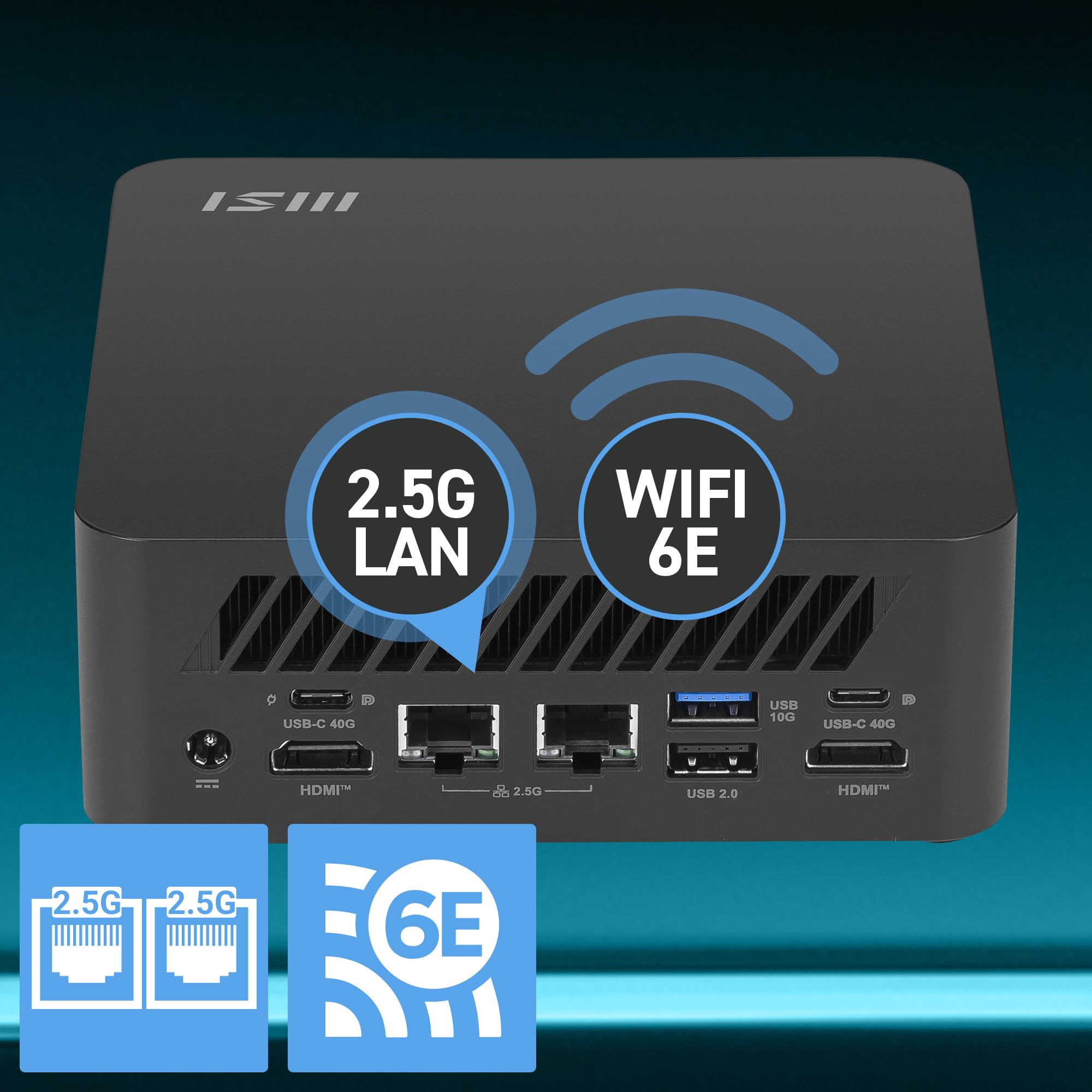 MSI Cubi Z 8M-031XAT Mini PC AMD Ryzen 7 255 16 Go/512 Go
