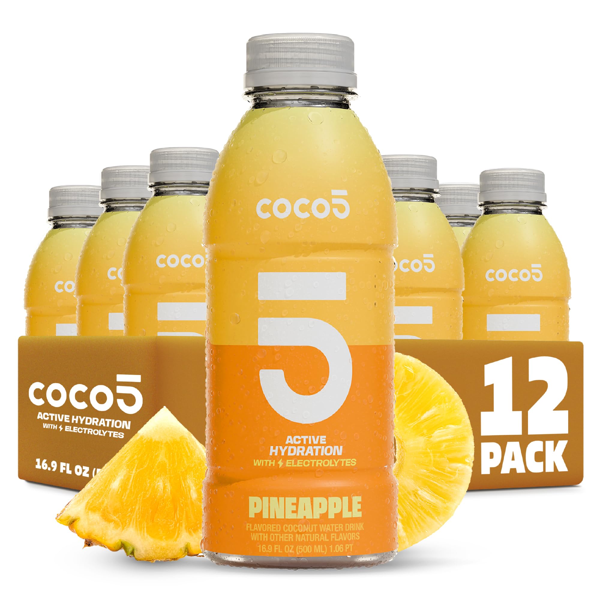 Amazon.com : COCO5 Pineapple Coconut Water — Natural Electrolyte