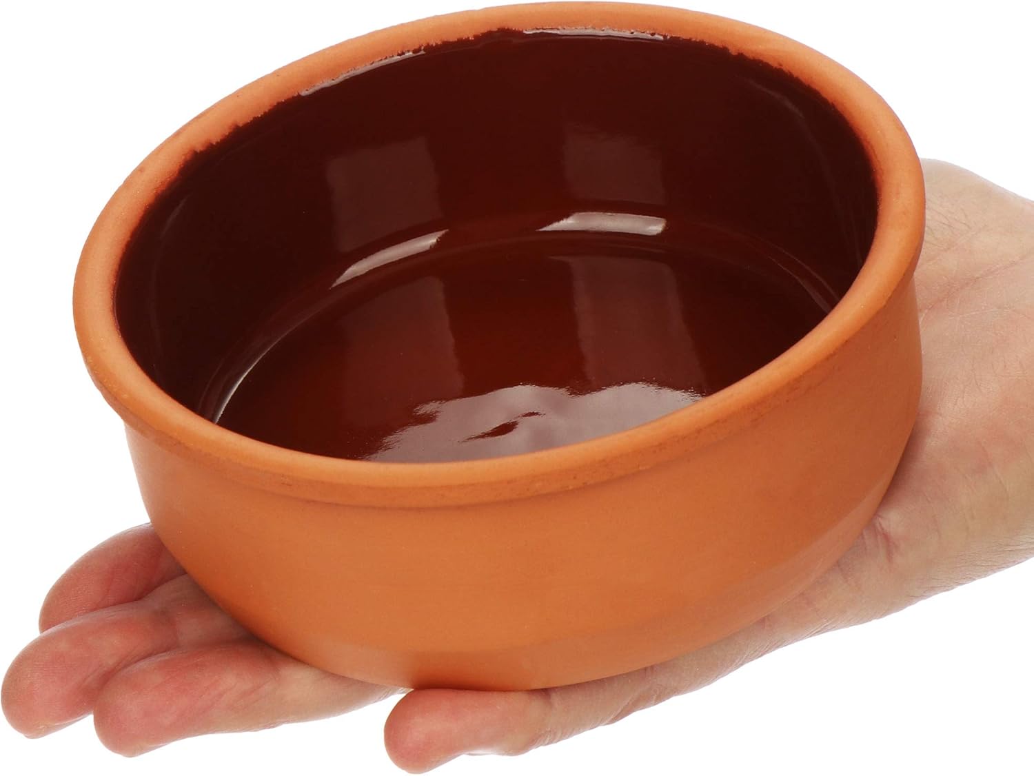 comfour® 10x tapas bowl, small flat ovenproof clay bowls, terracotta