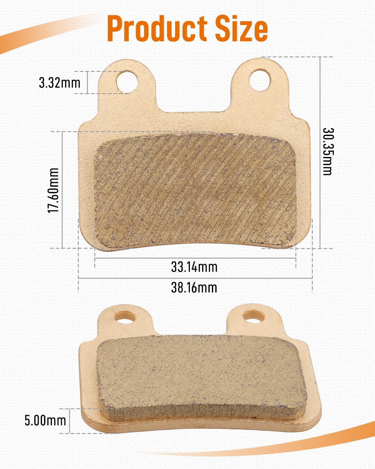 Fit for Ridstar Q20 / Q20 Mini / Q20 Pro / MN26 / H20 Pro / DC26 E-Bike Brake Pads Front & Rear Replacement
