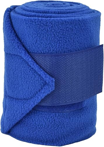 Miniatura 7 de TOPINCN 4 piezas de polainas de caballo, vendaje de urdimbre de pierna de caballo, polainas de aro para patas de caballo, forro polar para vaca,