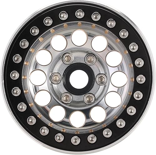Vista 28 de INJORA Rin Beadlock de 1.9 pulgadas – 5.29 oz Rueda de plato profundo de latón y aluminio súper pesado para 1/10 RC Crawler SCX10 TRX4 VS4-10 Gen8