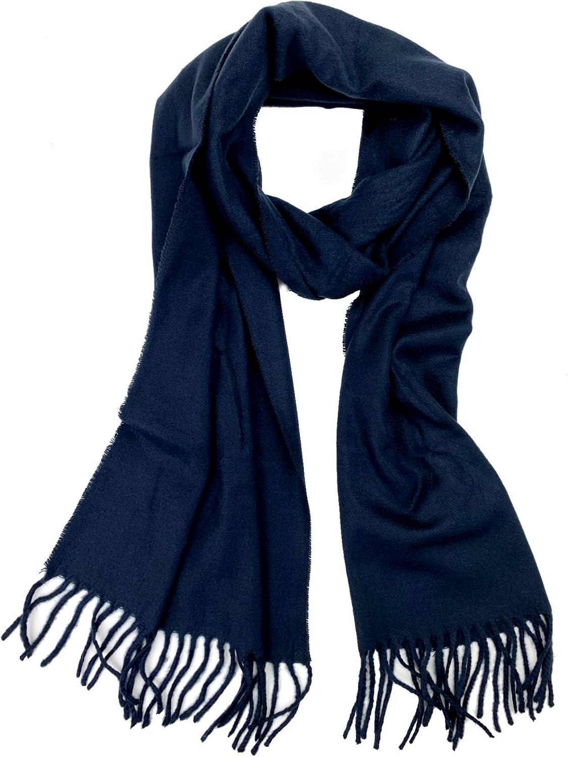 Plum Feathers Winter Scarf Shawl with Cashmere Feel - Rich Solid Colors Winter Scarves and Wraps 72" x 12" - Image 2