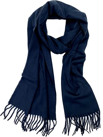 Plum Feathers Winter Scarf Shawl with Cashmere Feel - Rich Solid Colors Winter Scarves and Wraps 72 x 12