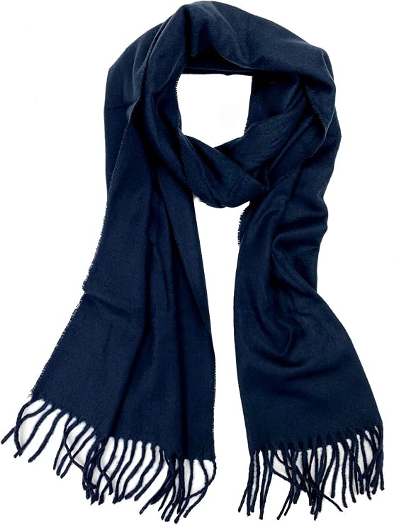 Plum Feathers Winter Scarf Shawl with Cashmere Feel - Rich Solid Colors Winter Scarves and Wraps 72 x 12