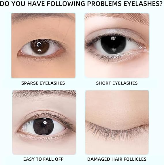 12ml Eyelash Growth Serum,Portable Eyelash and Brow Oil, All Natural Eyelash Enhancer Serum, Lash Lift & Nourishing, Lash Eye Lotion to Growth Longer, Fuller, Stronger, Lash & Brow Oil Applicator