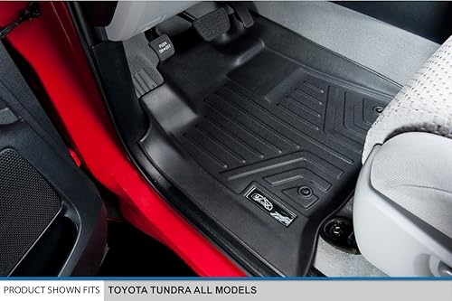 Miniatura 2 de SMARTLINER Juego de tapetes de piso de ajuste personalizado de 2 filas para Toyota Tundra 2007-2011
