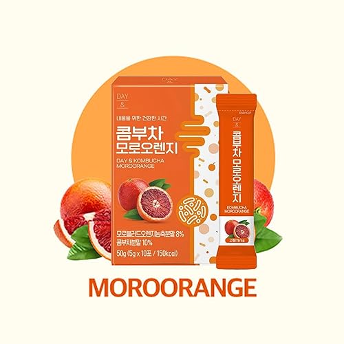 Miniatura 10 de Kombucha Powder Tea - Bebida saludable coreana - Cero azúcar, fermentado con gas, probióticos y prebióticos 10 barras (ciruela)