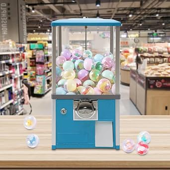Machine Gashapon Machine Gacha Machine Gumball Machine Candy Machine,for Game Stores and Retail Stores for 4.5-5.5cm Ball,Red,Gachapon MachineBlue