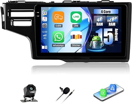 [4+128G] Android 15 Car Radio Stereo for Honda Fit 2014-2018
