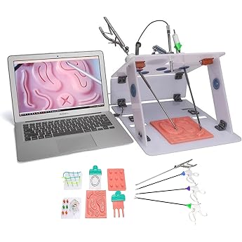 Laparoscopic Trainer Simulator Box Includes 0  Camera with Light Source & 4 Strumenti di Formazione & 8 Modules di Addestramento per Didattica e Esercitazioni for Doctors and Students