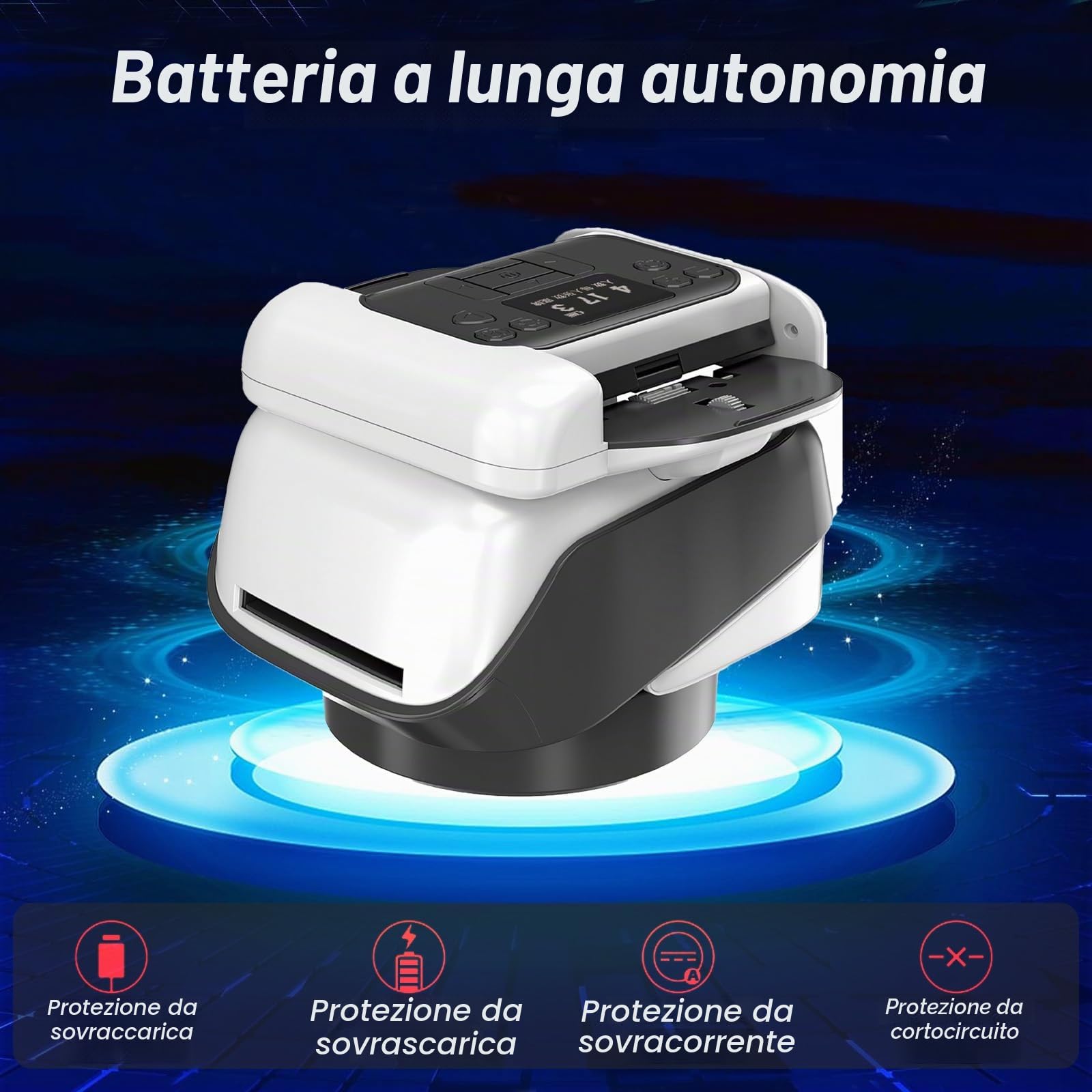Mescolatore e Distributore Automatico di Carte, Rotazione 360° per 1–2 Mazzi, 1–8 Giocatori, mescolatore di carte elettrico per giochi come poker, UNO, blackjack, Texas Hold'em