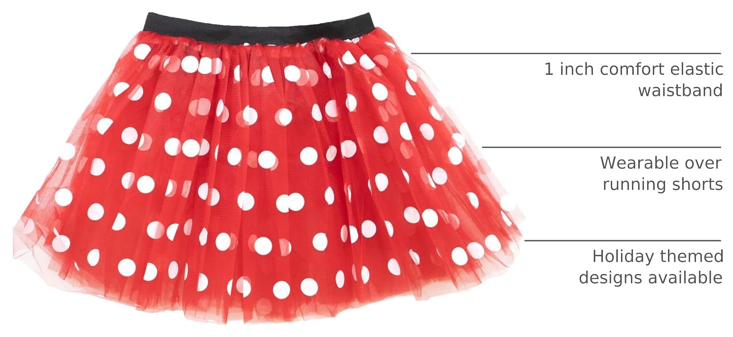 Gone For a Run Red Polka Dot Tutu Skirt - Running Costume - Women