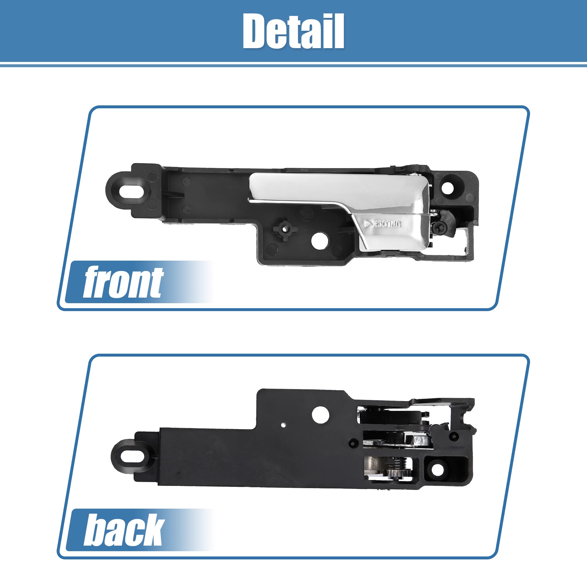 MITZONE Driver Side Interior Door Handle Front Left Compatible With 2006-2012 Ford Fusion 2007-2012 Lincoln MKZ 2006-2011 Mercury Milan Replaces