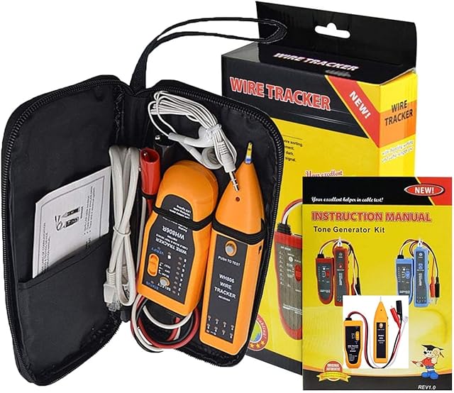 iMBAPrice Wire Tracker for Network (RJ45) UTP/STP/Cat5/Cat6 and Telephone (RJ11) Line Finder Diagnose Tone Tracer Cable Tester