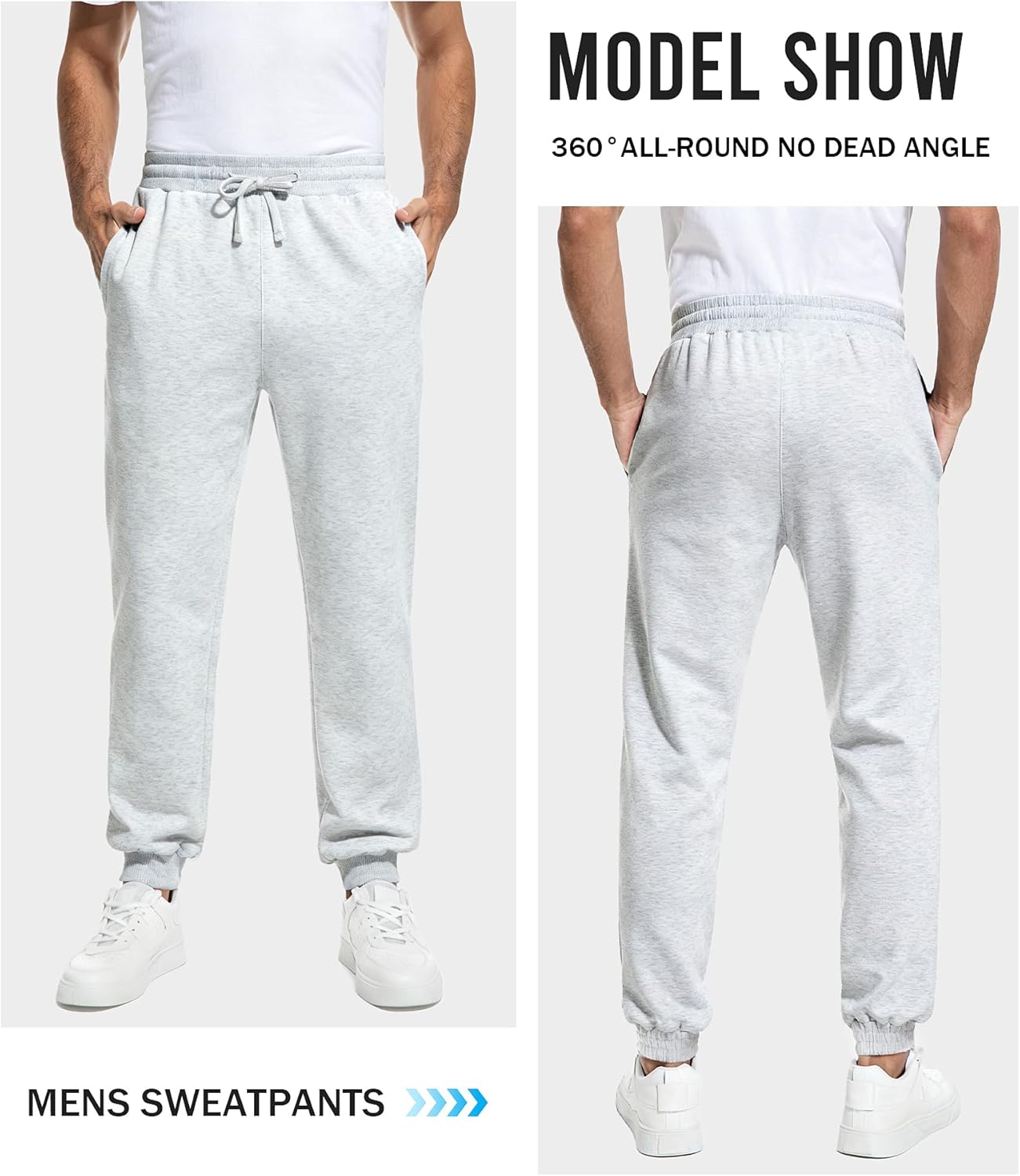 KOMANA Men's Sherpa Cotton Sweatpants Fleece Warm Winter Pants for Men - Image 4