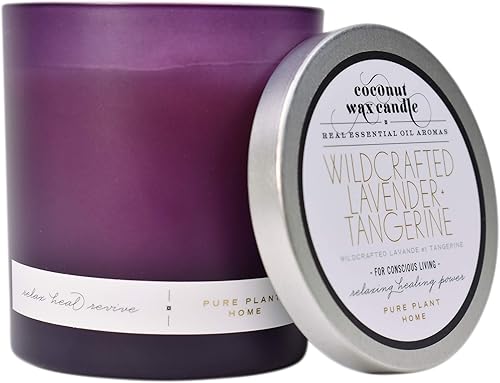 Miniatura 9 de Velas de bienestar veganas de vidrio esmerilado (pomelo naranja mandarina)