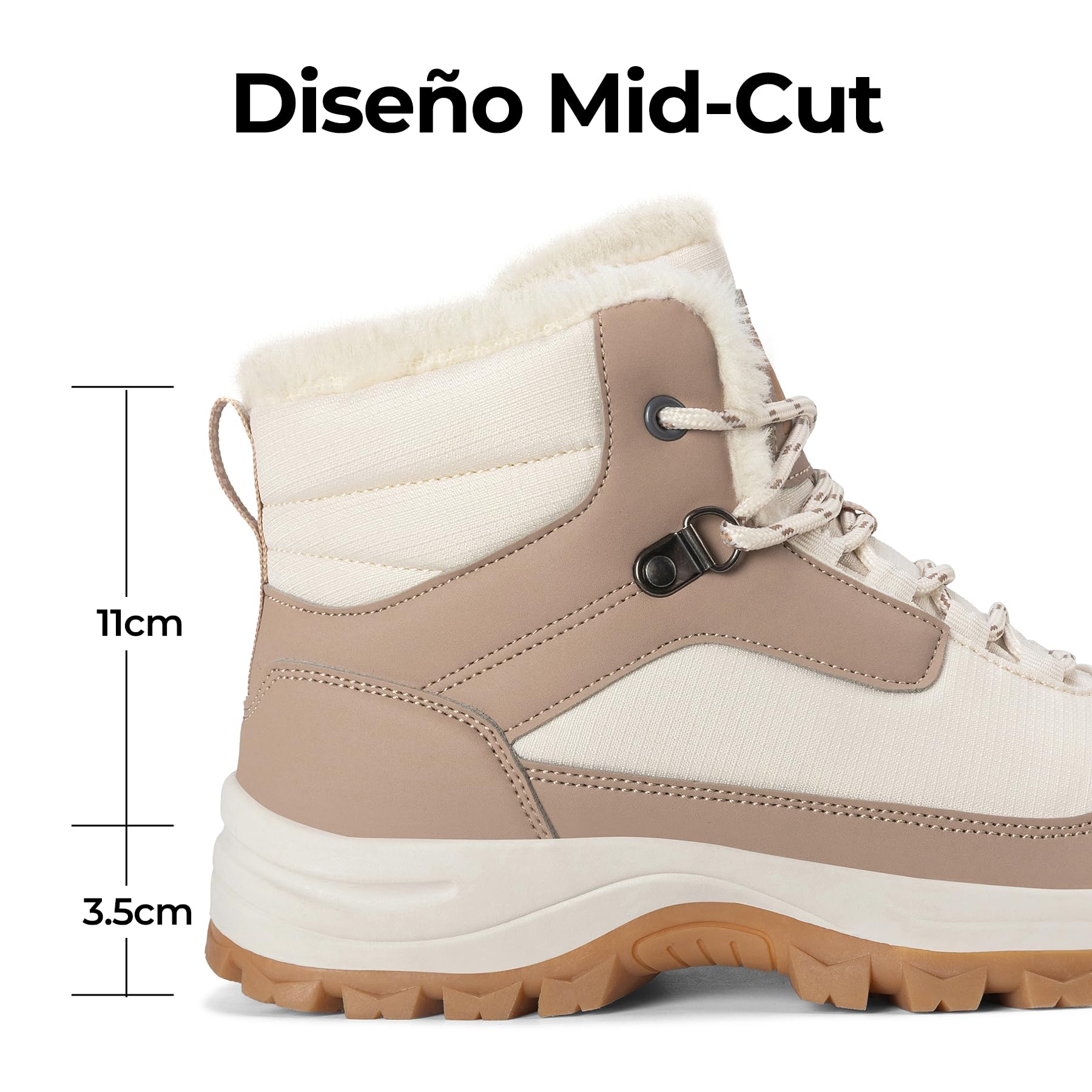 Mishansha Botas Mujer Invierno Cálidos Zapatos Senderismo Antideslizante Botines de Montaña 36-42 EU