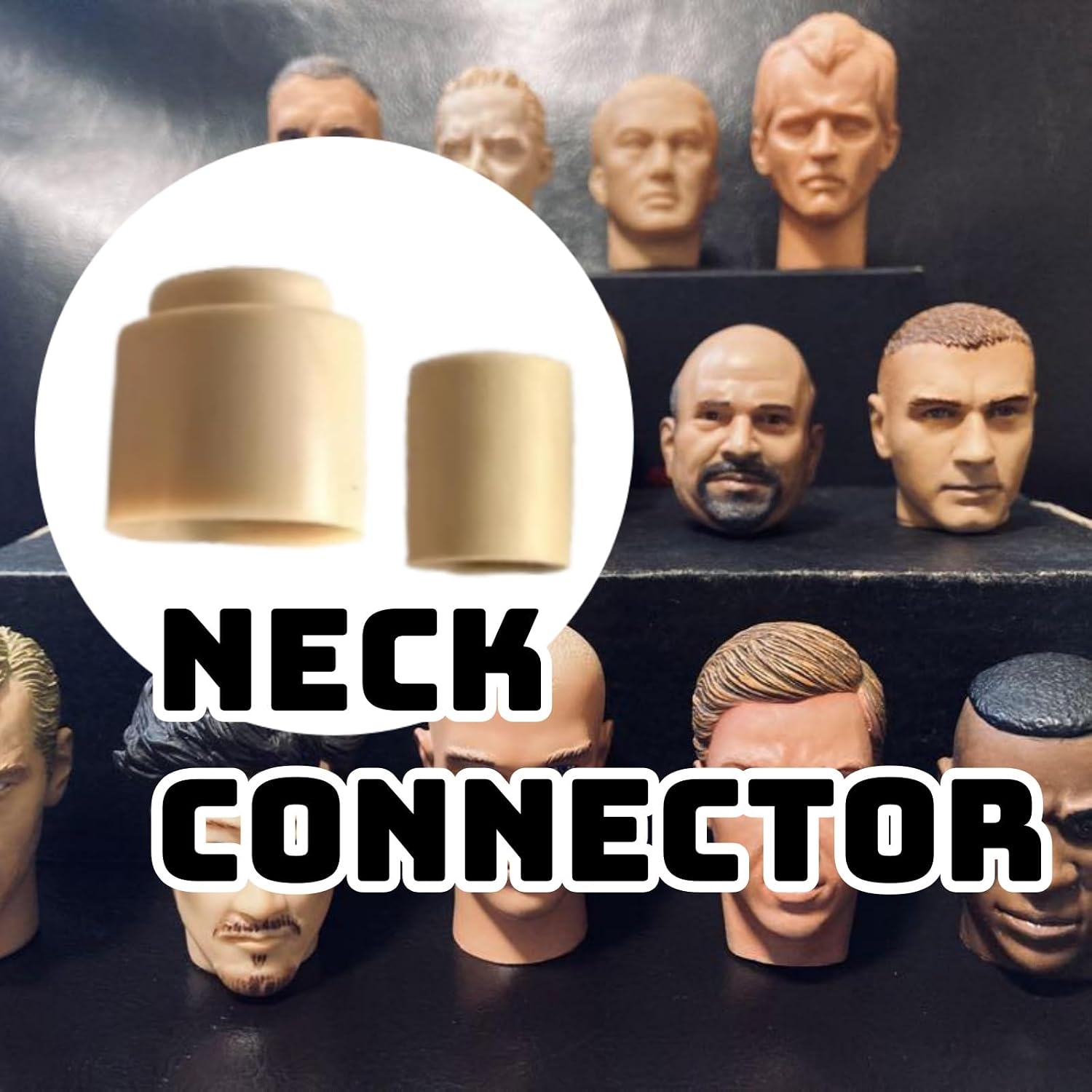 2 PCS 1/6 Scale Doll Neck Connector Head Joint Adapter for Articulating Dolls & Accessories