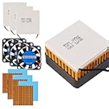ALAMSCN 3 Sets TEC1-12706 Semiconductor Refrigeration 12V 6A Heatsink Thermoelectric Cooler Cooling Peltier Plate + Aluminum Heatsink + 12V Cooling Fan