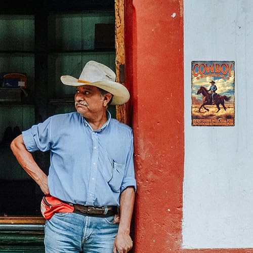 Miniatura 7 de Letrero decorativo de pared con texto en inglés "Welcome Western Cowboy Country Everthing Will Kill You So Choose Something Fun Man Cave Farmhouse