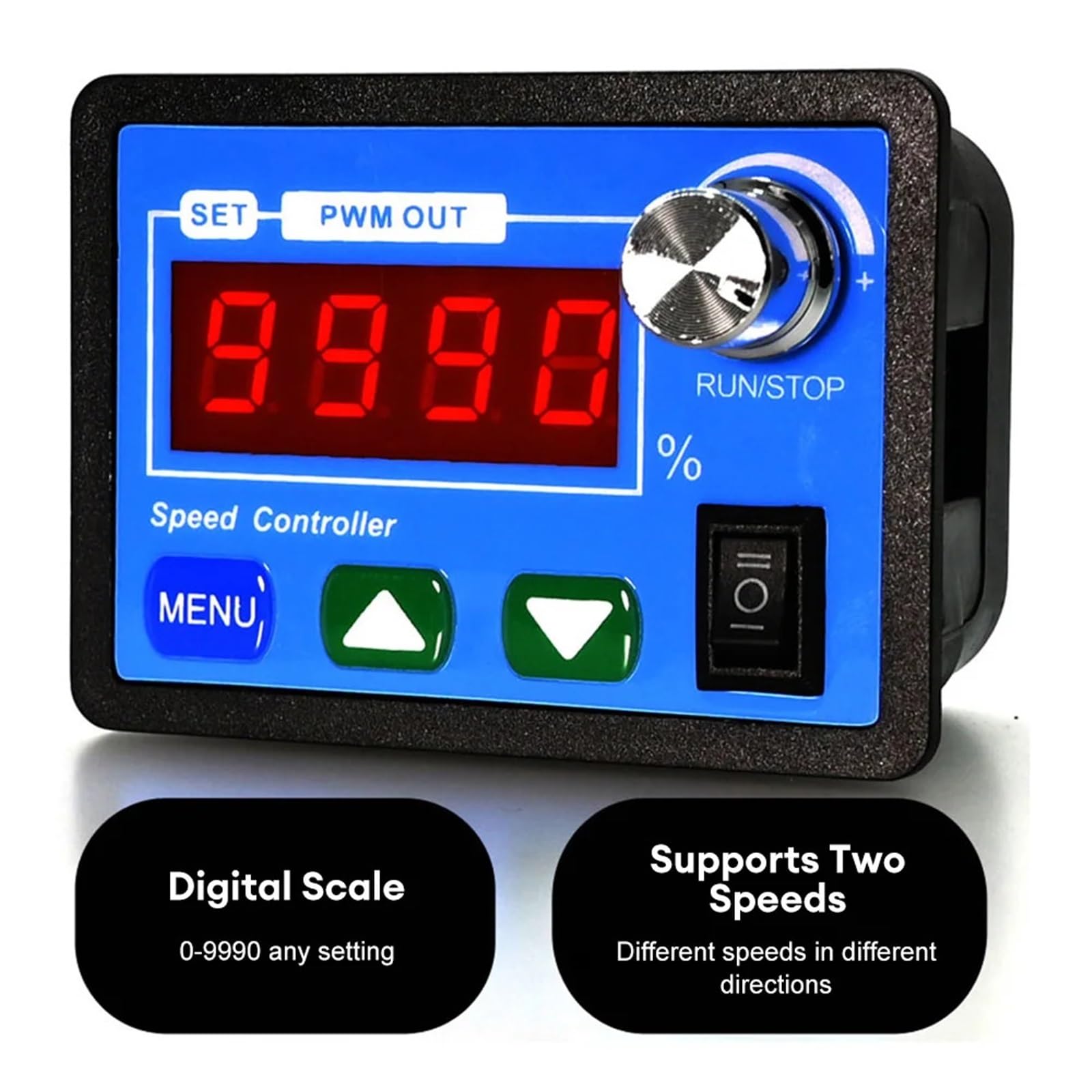 Controlador de Motor DC6-55V 12V 24V 36V 48V 20A DC PWM velocidad ajustable pantalla Digital codificador frecuencia 15KHZ for Motor sin escobillas
