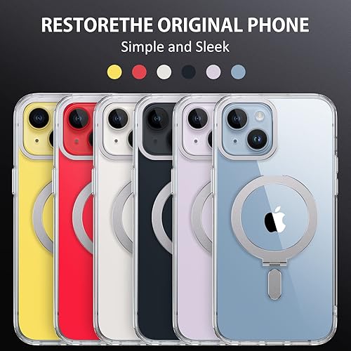 Miniatura 9 de DUEDUE Funda magnética para iPhone 14 Pro Max compatible con Magsafe, funda protectora transparente de cuerpo completo delgada de TPU transparente a