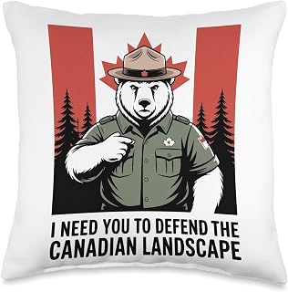I Need You to Defend The Canadian Landscape Canada Pride Throw Pillow